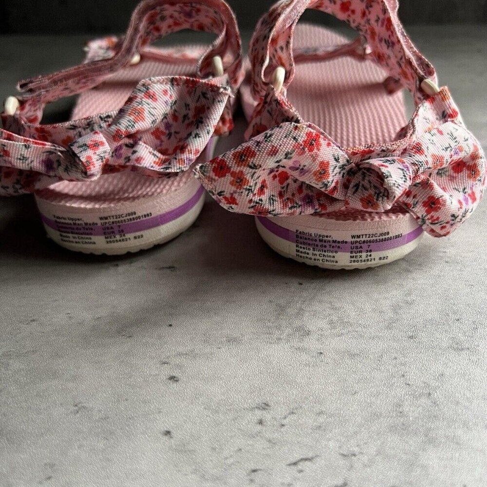 Time And Tru Cushion Sole Women’s Floral Strappy Slip On  Sandals Size 7 - Picture 4 of 15
